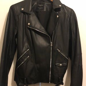 Zara Outerwear “Leather” Motorcycle Jacket. L